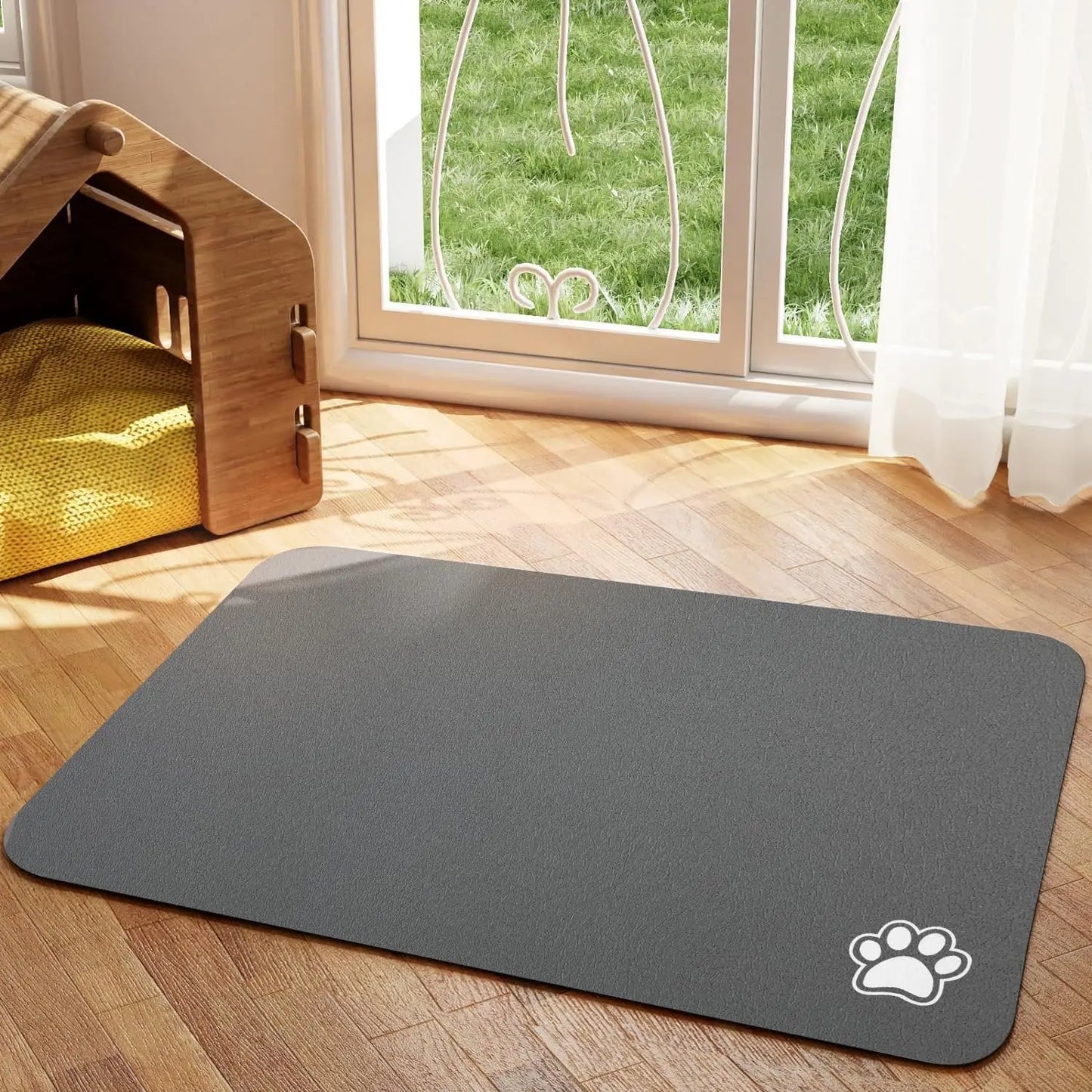 Absorbent Pet Feeding Mat β Quick-Dry Non-Slip Placemat for Dogs & Cats | Easy to Clean