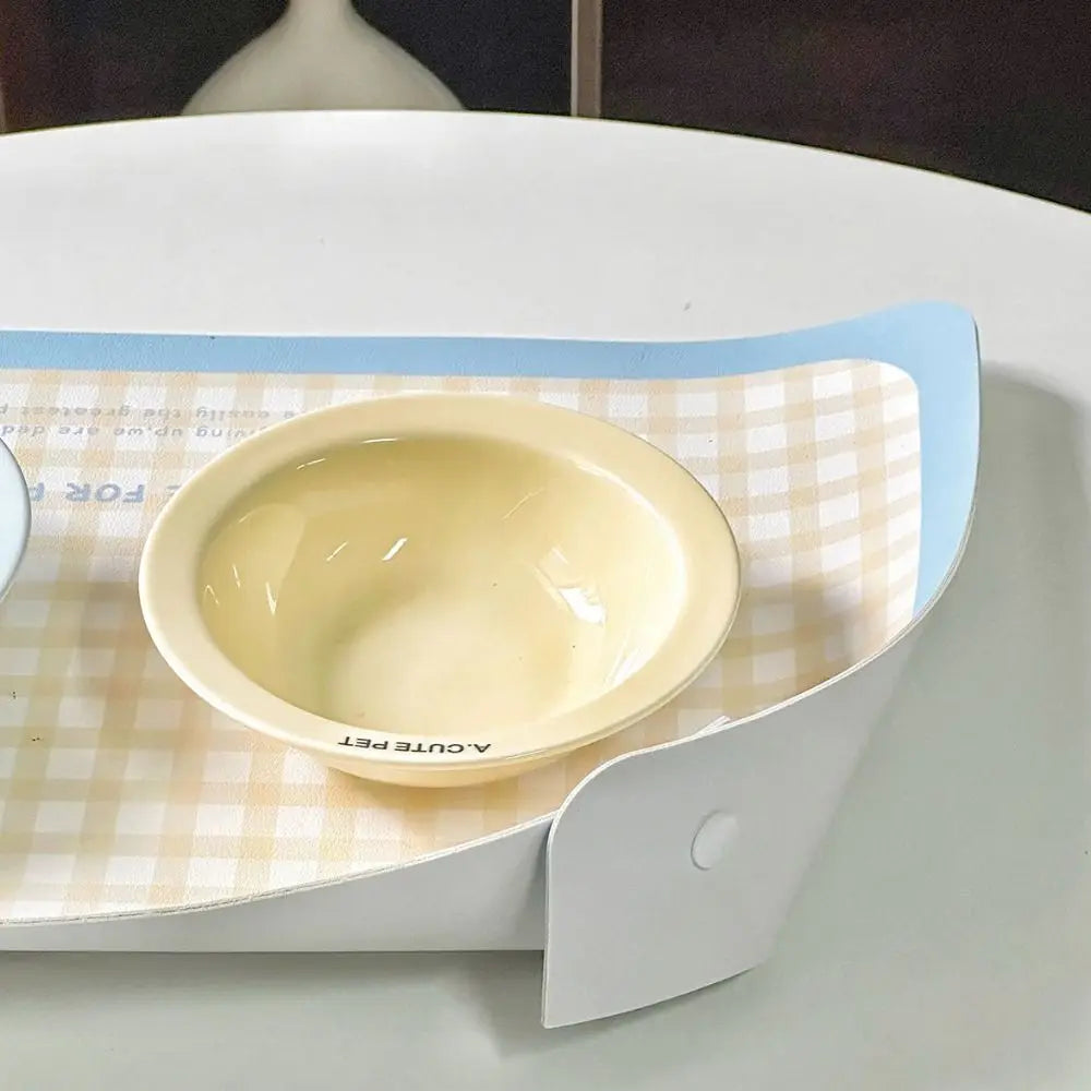 PU Leather Pet Feeding Mat β Waterproof, Oil-Resistant & Anti-Slip Placemat for Dogs & Cats