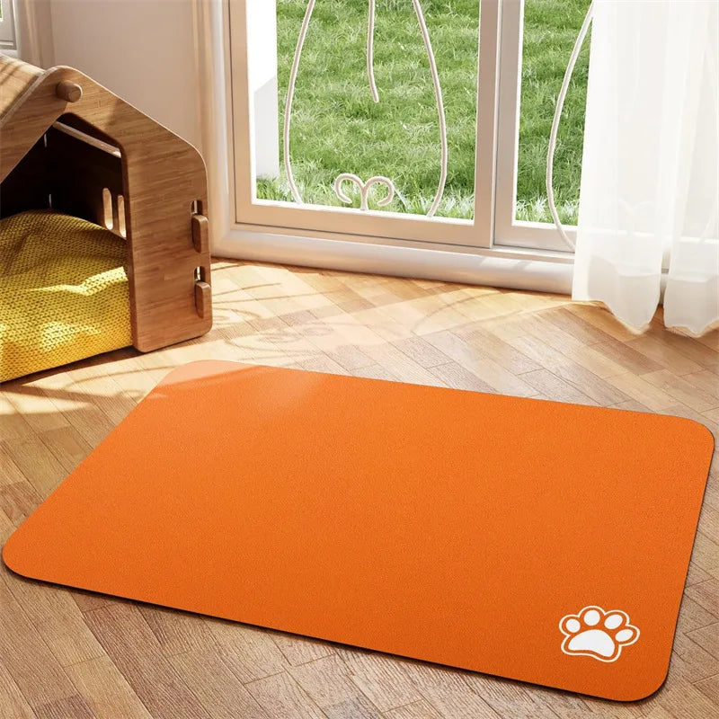Absorbent Pet Feeding Mat β Quick-Dry Non-Slip Placemat for Dogs & Cats | Easy to Clean