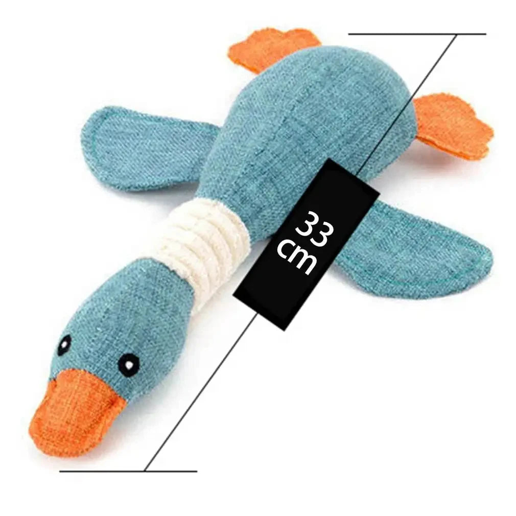 Plush Goose Sound Toy β Bite-Resistant Chew & Teeth Cleaning Toy for Dogs & Cats