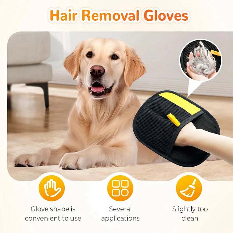 Pet Hair Cleaning Gloves β Double-Sided Multi-Functional Grooming & Shedding Tool