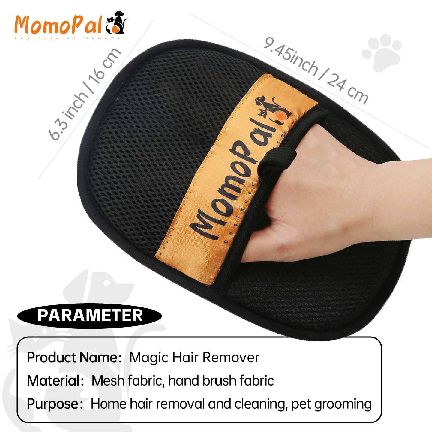 Pet Grooming Gloves β Hair Removal & Massage Brush for Cats & Dogs | Dual-Sided Cleaning Mitt