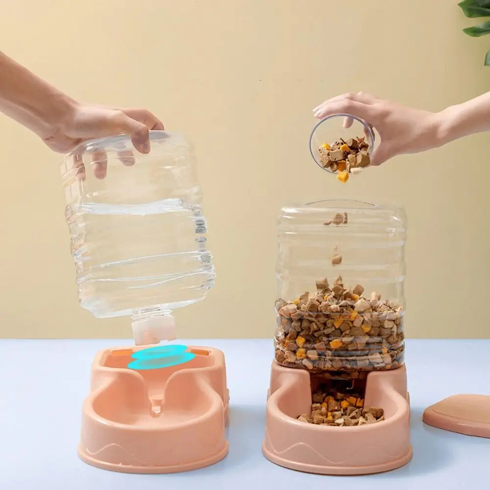 Automatic Pet Feeder & Water Dispenser β 3.8L Large Capacity Food & Drink Bowl for Cats & Dogs