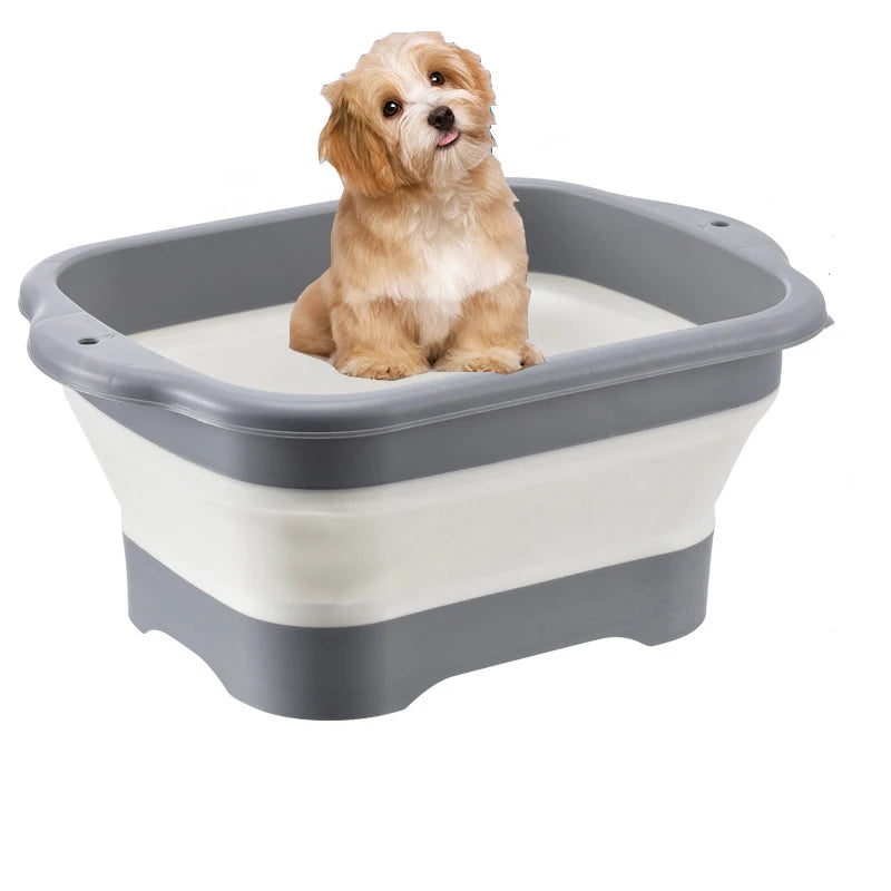 Foldable Pet Bathtub β Cat & Small Dog Washing Basin | Anti-Slip & Portable Bath Tub