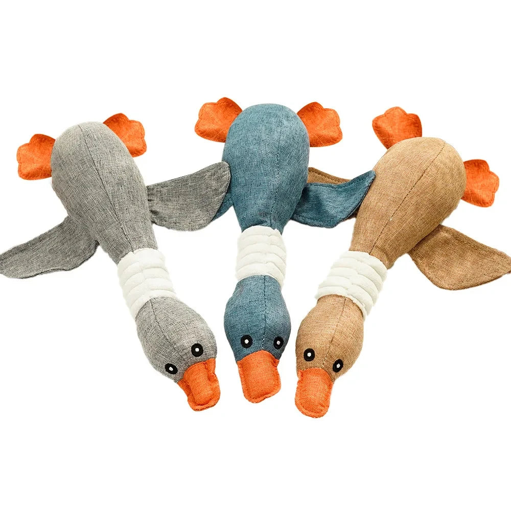 Plush Goose Sound Toy β Bite-Resistant Chew & Teeth Cleaning Toy for Dogs & Cats