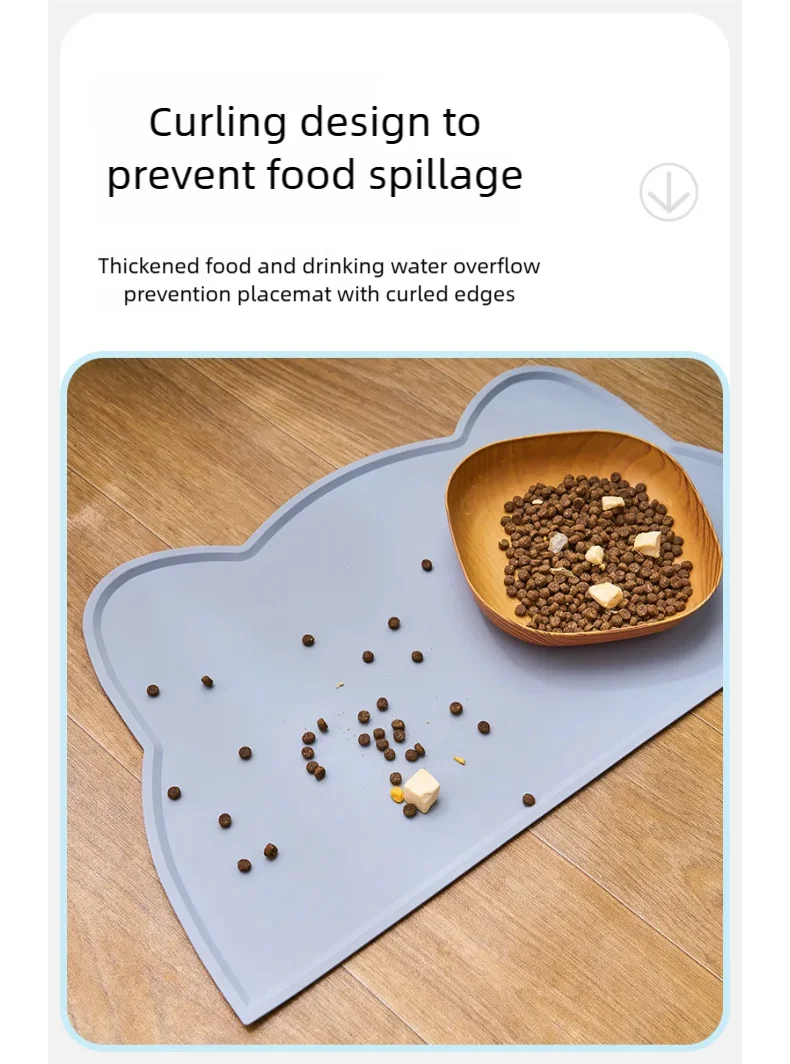 Silicone Pet Feeding Mat β Waterproof & Anti-Slip Food Bowl Placemat for Dogs & Cats
