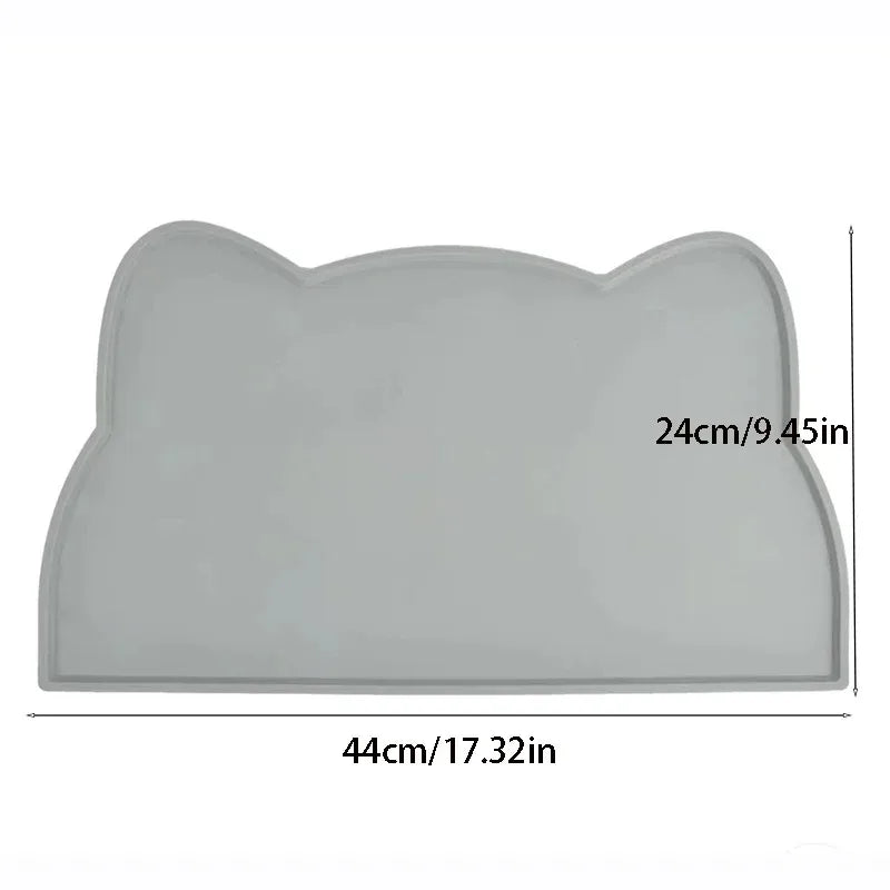 Silicone Pet Feeding Mat β Waterproof & Anti-Slip Food Bowl Placemat for Dogs & Cats