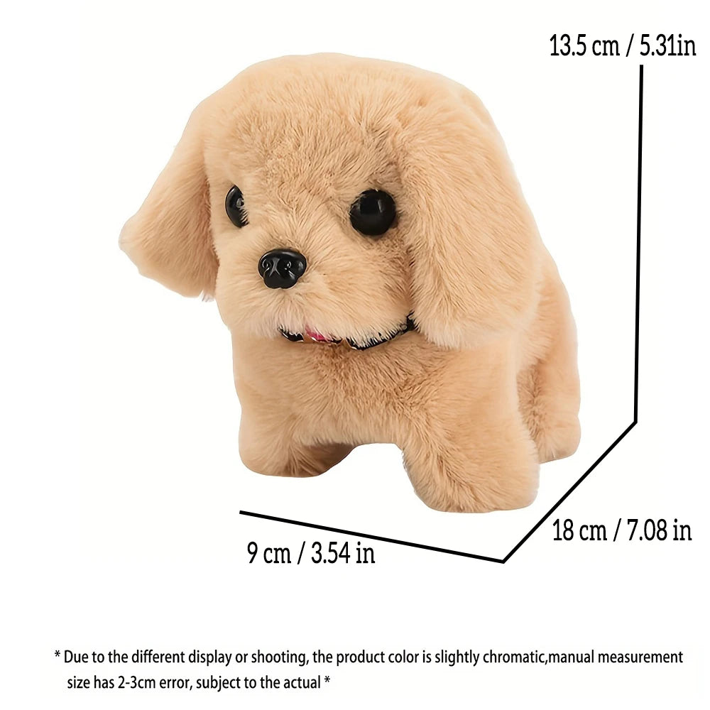 Interactive Plush Puppy β Battery-Operated Walking, Barking & Tail-Wagging Toy