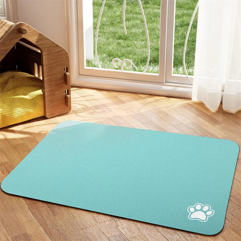 Absorbent Pet Feeding Mat β Quick-Dry Non-Slip Placemat for Dogs & Cats | Easy to Clean