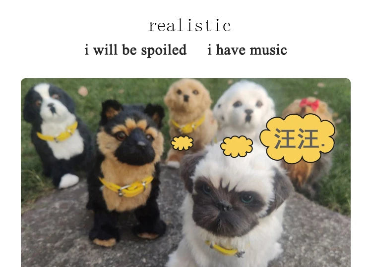 Simulation Electric Dog Toy β Voice Control Plush Robot Pet with Music & Walking Features