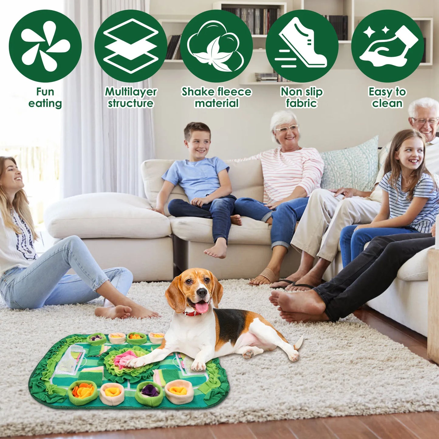 Pet Sniffing Mat β Interactive Slow Feeding Training Pad for Dogs, Cats & Small Pets