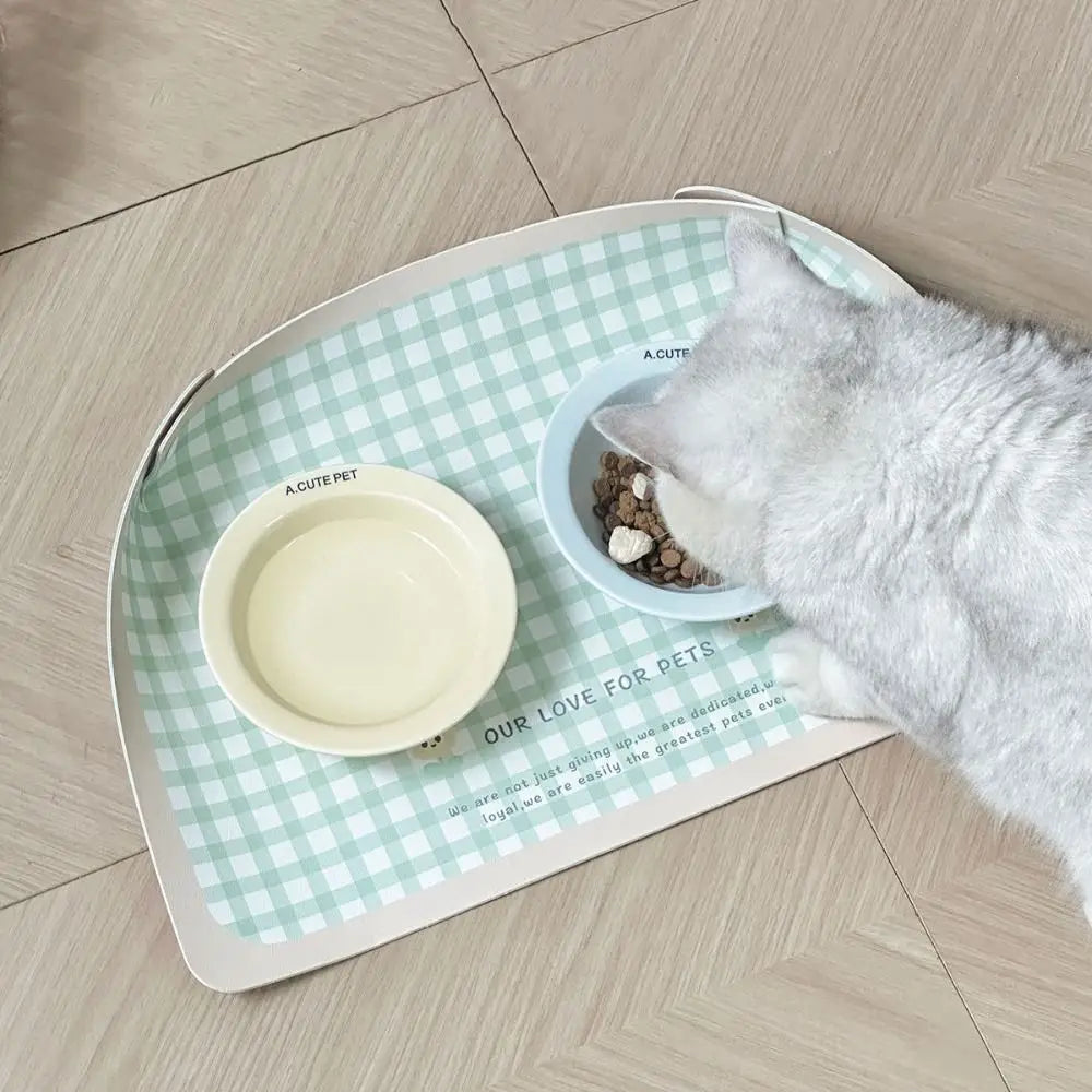 PU Leather Pet Feeding Mat β Waterproof, Oil-Resistant & Anti-Slip Placemat for Dogs & Cats