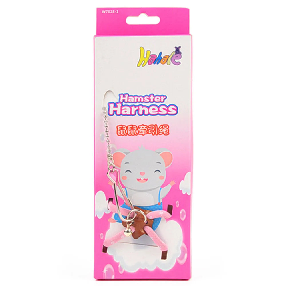 Adjustable Small Pet Harness & Leash Set β Soft Anti-Bite Walking Rope with Bell for Hamsters, Ferrets & Rats