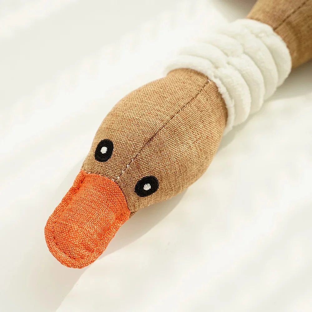 Plush Goose Sound Toy β Bite-Resistant Chew & Teeth Cleaning Toy for Dogs & Cats