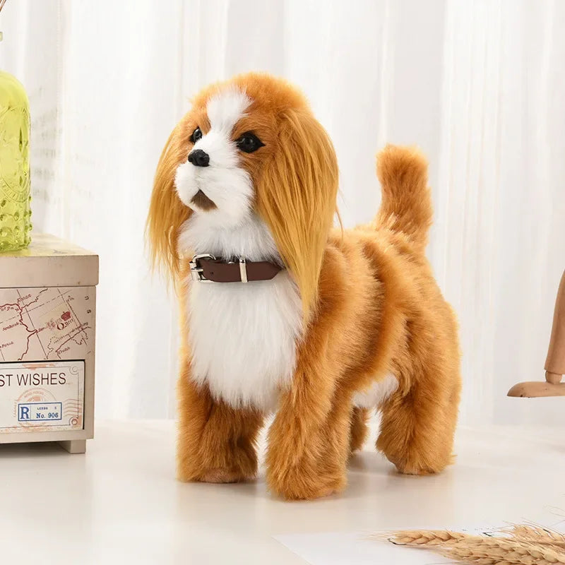 Simulation Electric Dog Toy β Voice Control Plush Robot Pet with Music & Walking Features