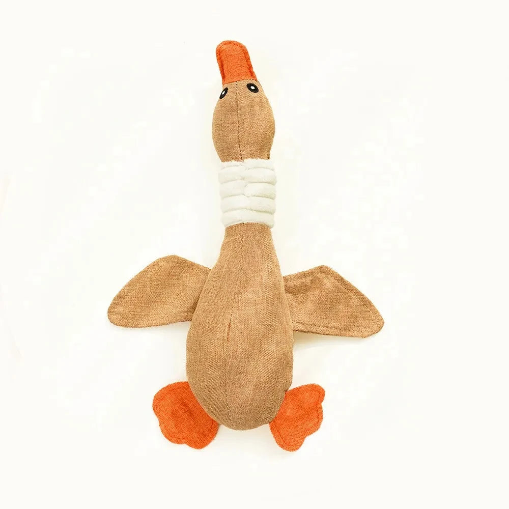 Plush Goose Sound Toy β Bite-Resistant Chew & Teeth Cleaning Toy for Dogs & Cats