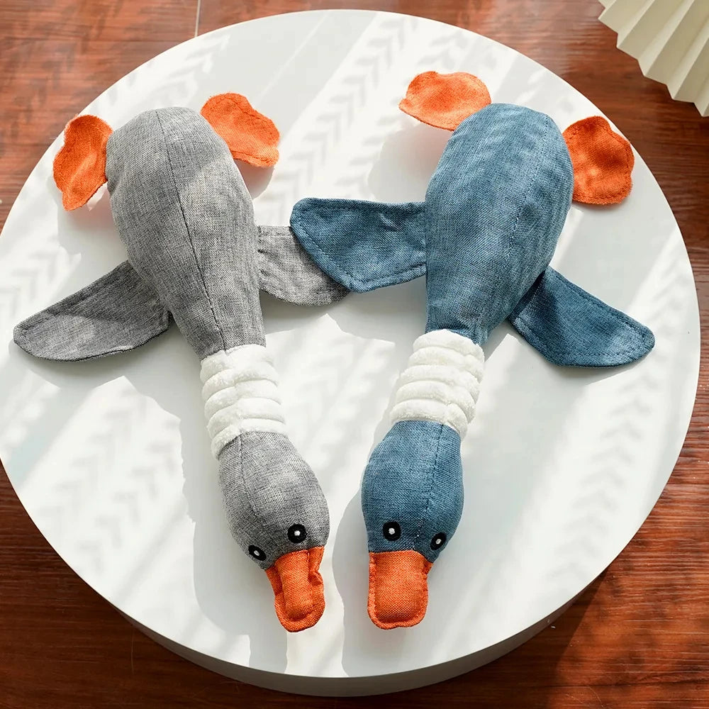 Plush Goose Sound Toy β Bite-Resistant Chew & Teeth Cleaning Toy for Dogs & Cats