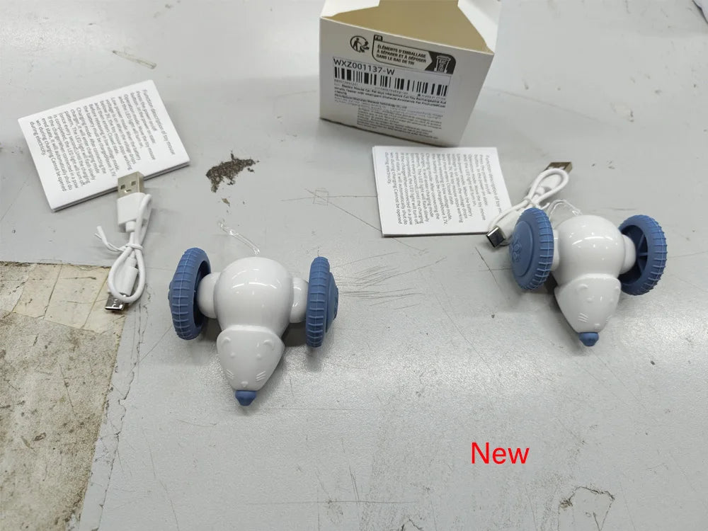 Rechargeable Electric Mouse Car β Interactive Smart Cat Toy with Obstacle Avoidance
