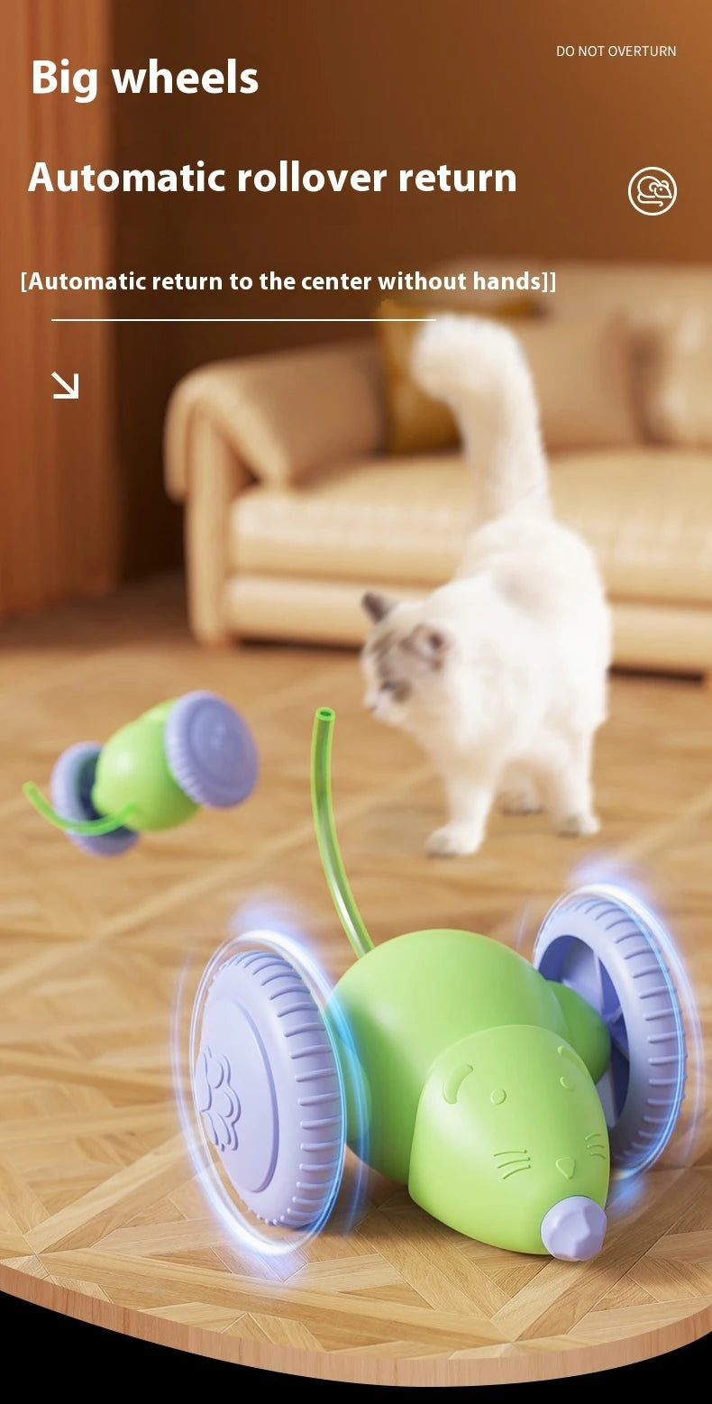 Rechargeable Electric Mouse Car β Interactive Smart Cat Toy with Obstacle Avoidance