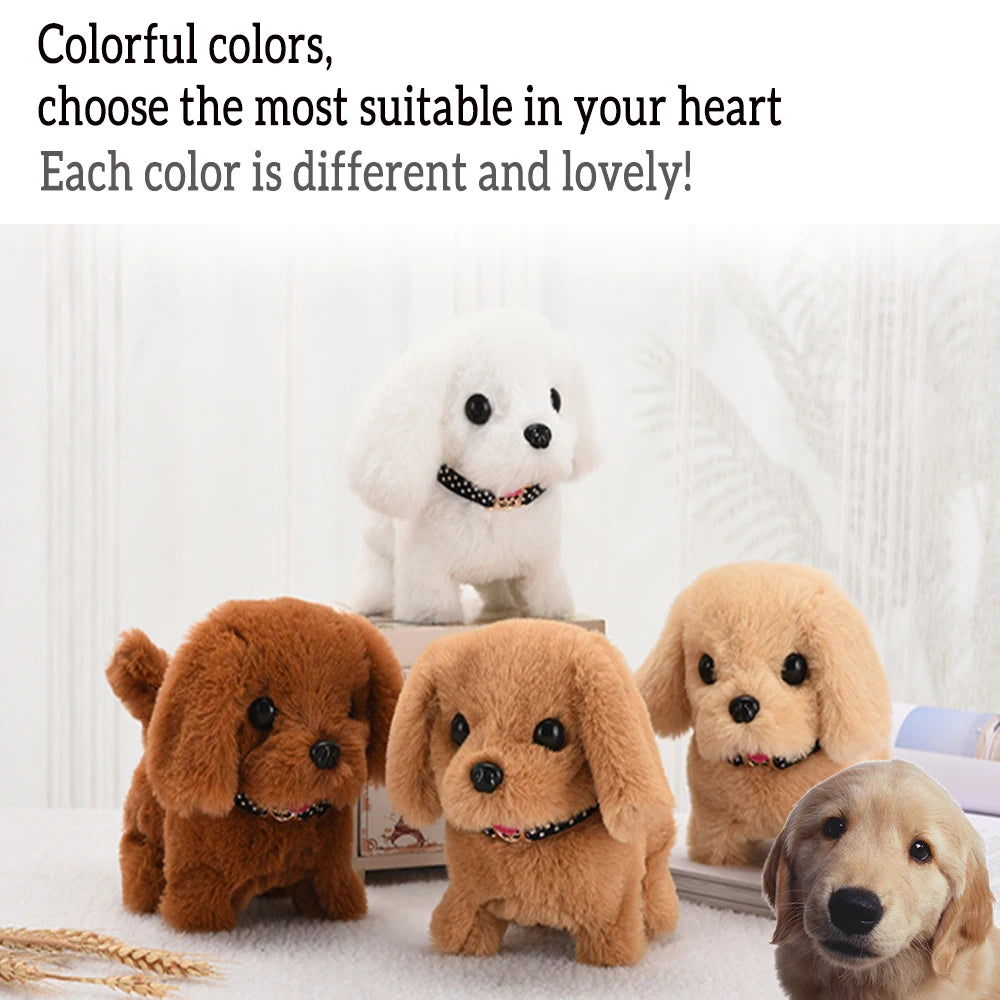 Interactive Plush Puppy β Battery-Operated Walking, Barking & Tail-Wagging Toy