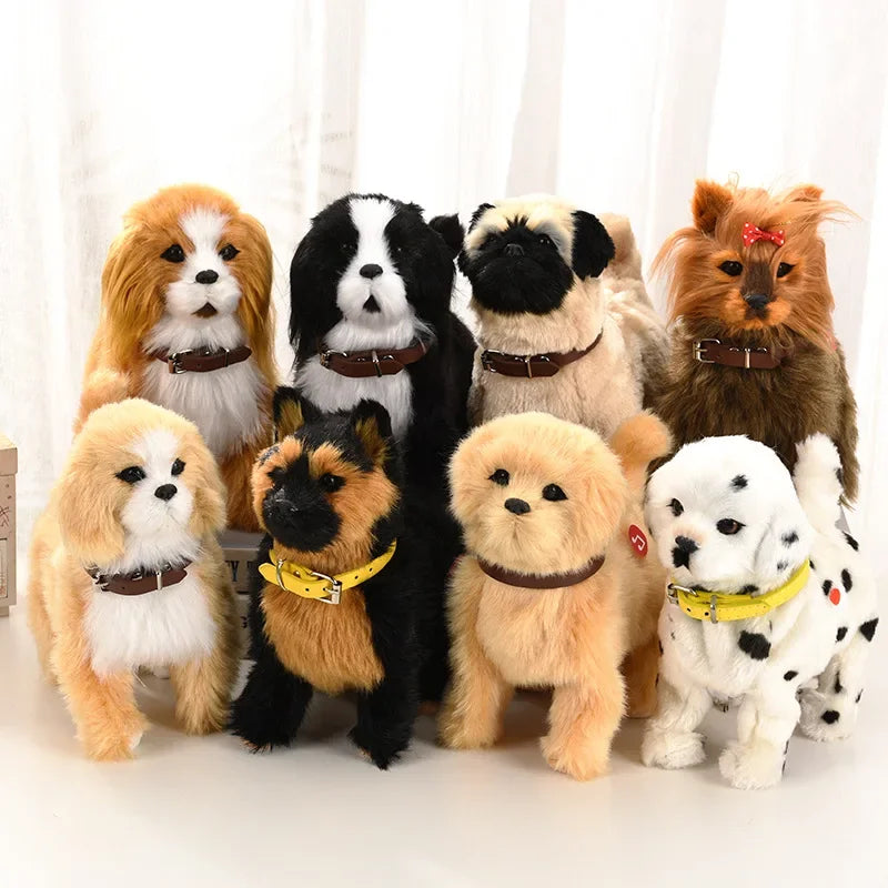 Simulation Electric Dog Toy β Voice Control Plush Robot Pet with Music & Walking Features