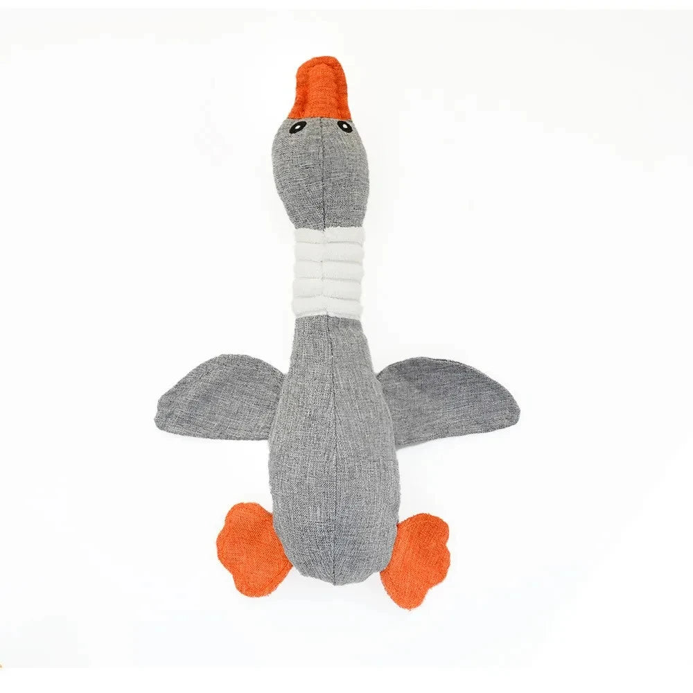 Plush Goose Sound Toy β Bite-Resistant Chew & Teeth Cleaning Toy for Dogs & Cats