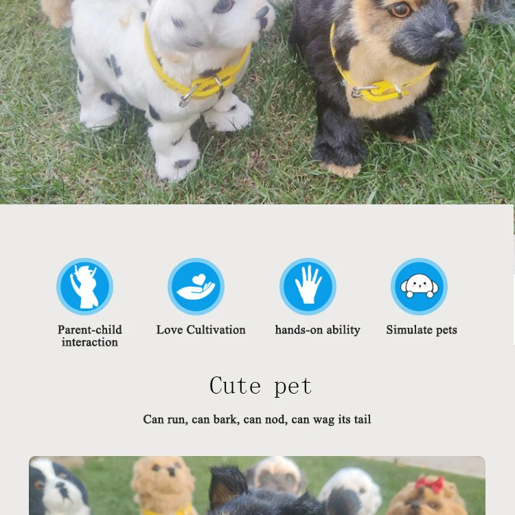 Simulation Electric Dog Toy β Voice Control Plush Robot Pet with Music & Walking Features