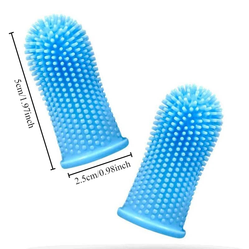 Pet Finger Toothbrush – Soft Silicone 360° Teeth Cleaning Brush for Dogs & Cats
