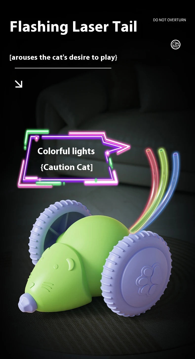 Rechargeable Electric Mouse Car β Interactive Smart Cat Toy with Obstacle Avoidance