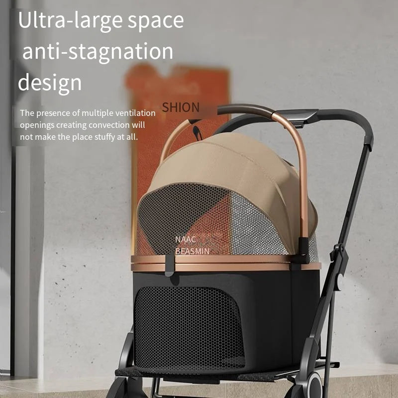 2025 Pet Stroller – Lightweight, Foldable & Portable Cart with Detachable Bags for Dogs & Cats