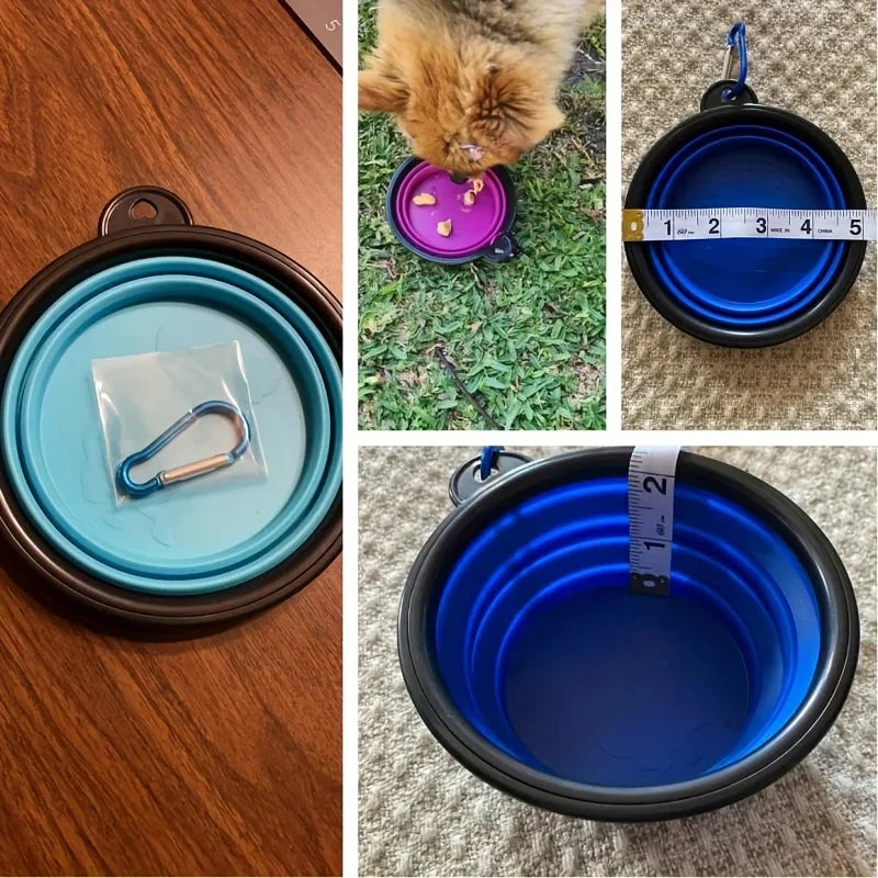 Collapsible Pet Travel Bowl – Portable Silicone Food & Water Bowl for Dogs & Cats