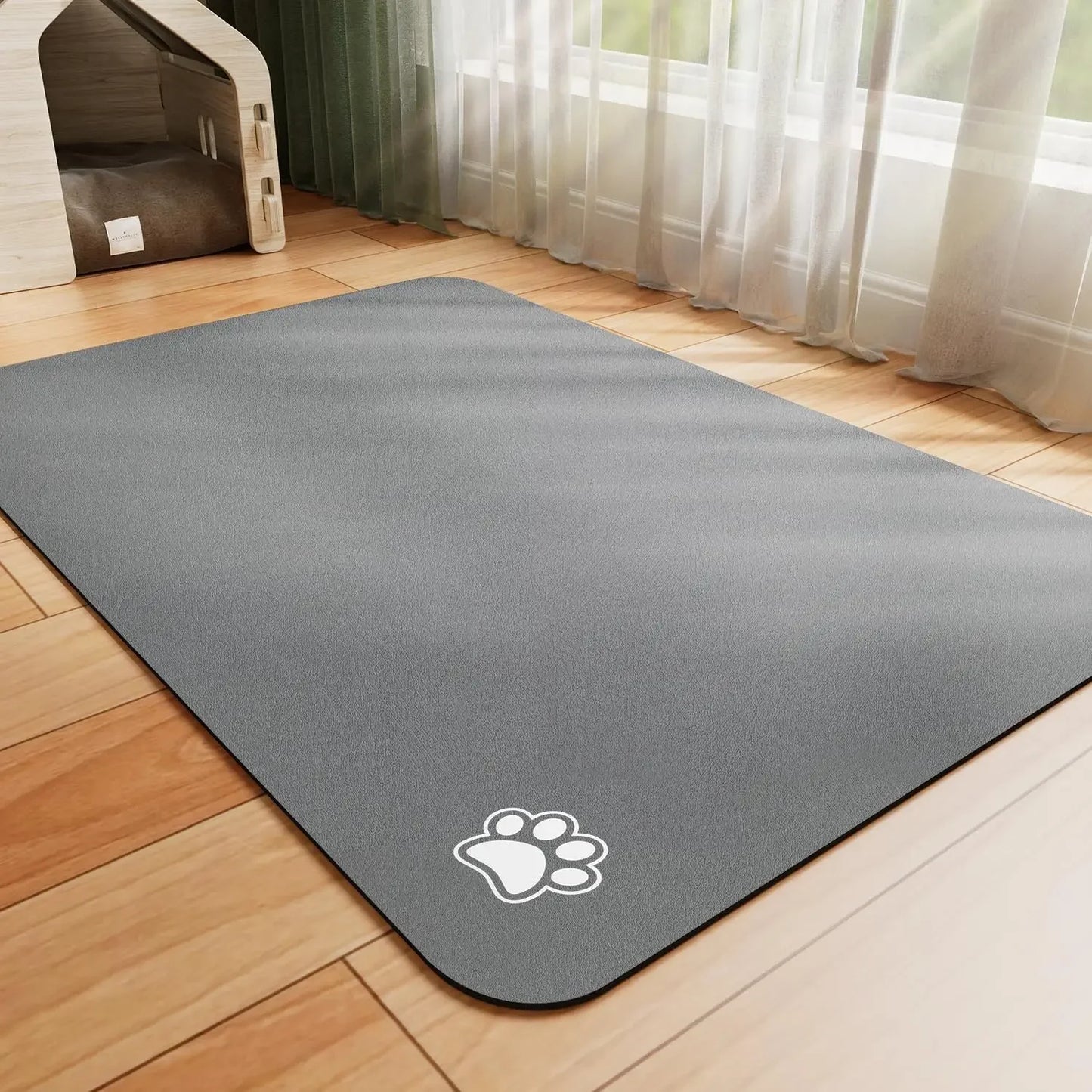 Absorbent Pet Feeding Mat – Quick-Dry Non-Slip Placemat for Dogs & Cats | Easy to Clean