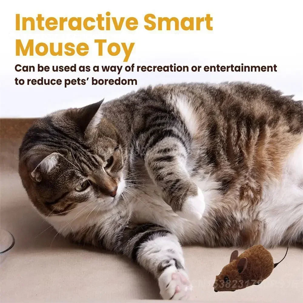 Interactive Plush Mouse Toy – Realistic Sound & Movement