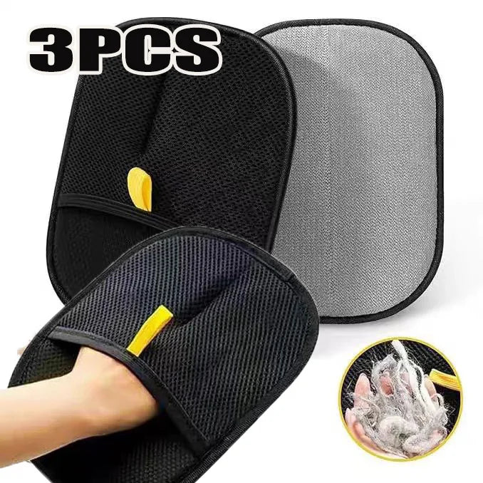 Pet Hair Cleaning Gloves – Double-Sided Multi-Functional Grooming & Shedding Tool