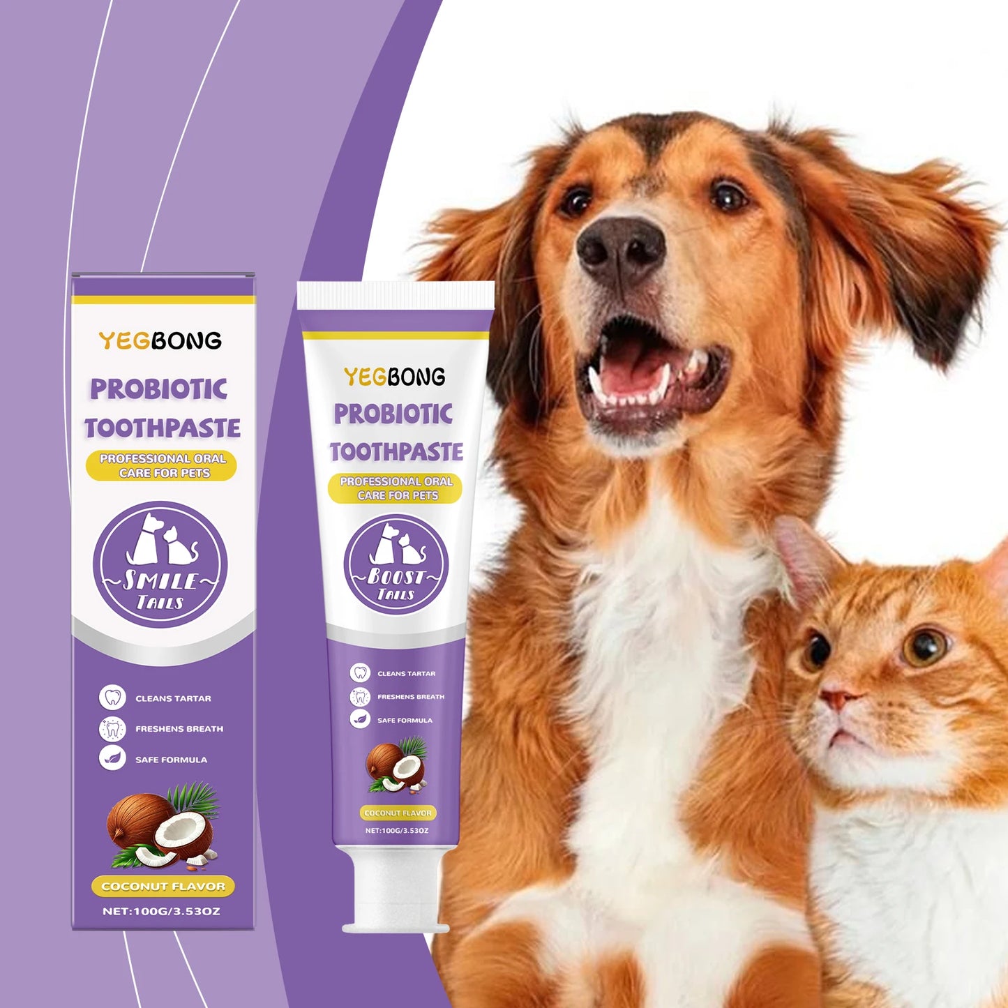 Probiotic Pet Toothpaste – Gentle Oral Care for Dogs & Cats | Plaque Removal & Fresh Breath