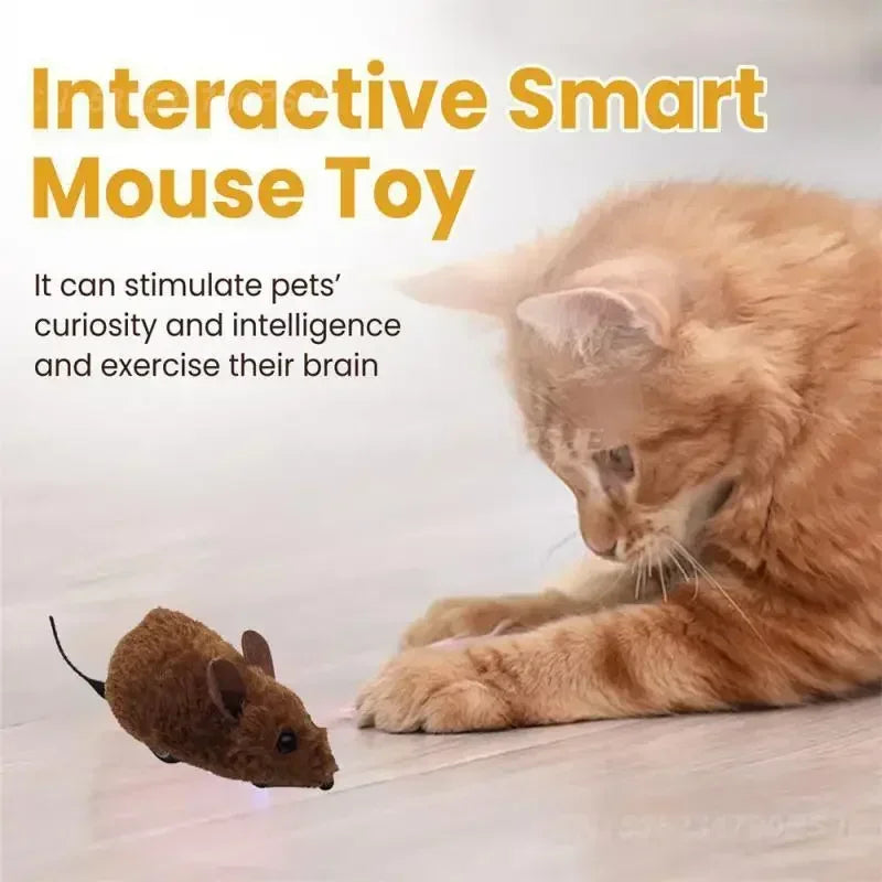 Interactive Plush Mouse Toy – Realistic Sound & Movement