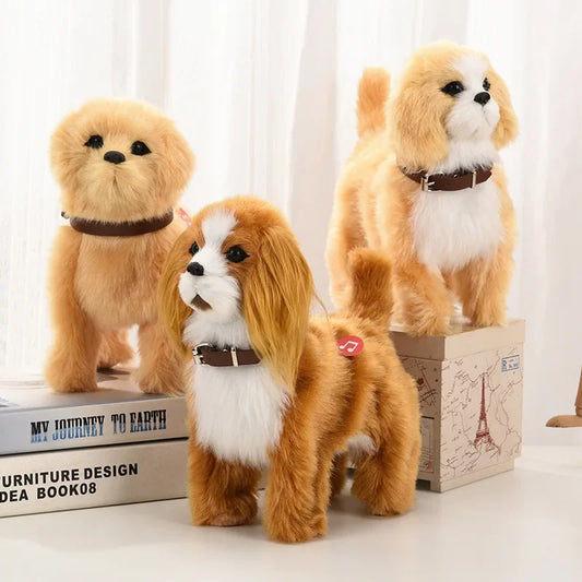 Simulation Electric Dog Toy – Voice Control Plush Robot Pet with Music & Walking Features