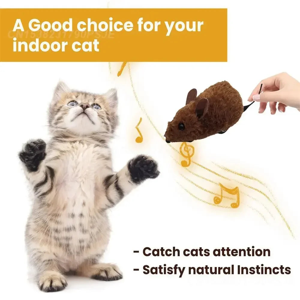 Interactive Plush Mouse Toy – Realistic Sound & Movement