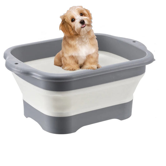 Foldable Pet Bathtub – Cat & Small Dog Washing Basin | Anti-Slip & Portable Bath Tub
