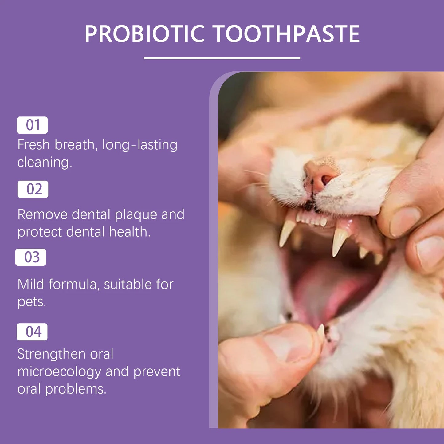 Probiotic Pet Toothpaste – Gentle Oral Care for Dogs & Cats | Plaque Removal & Fresh Breath