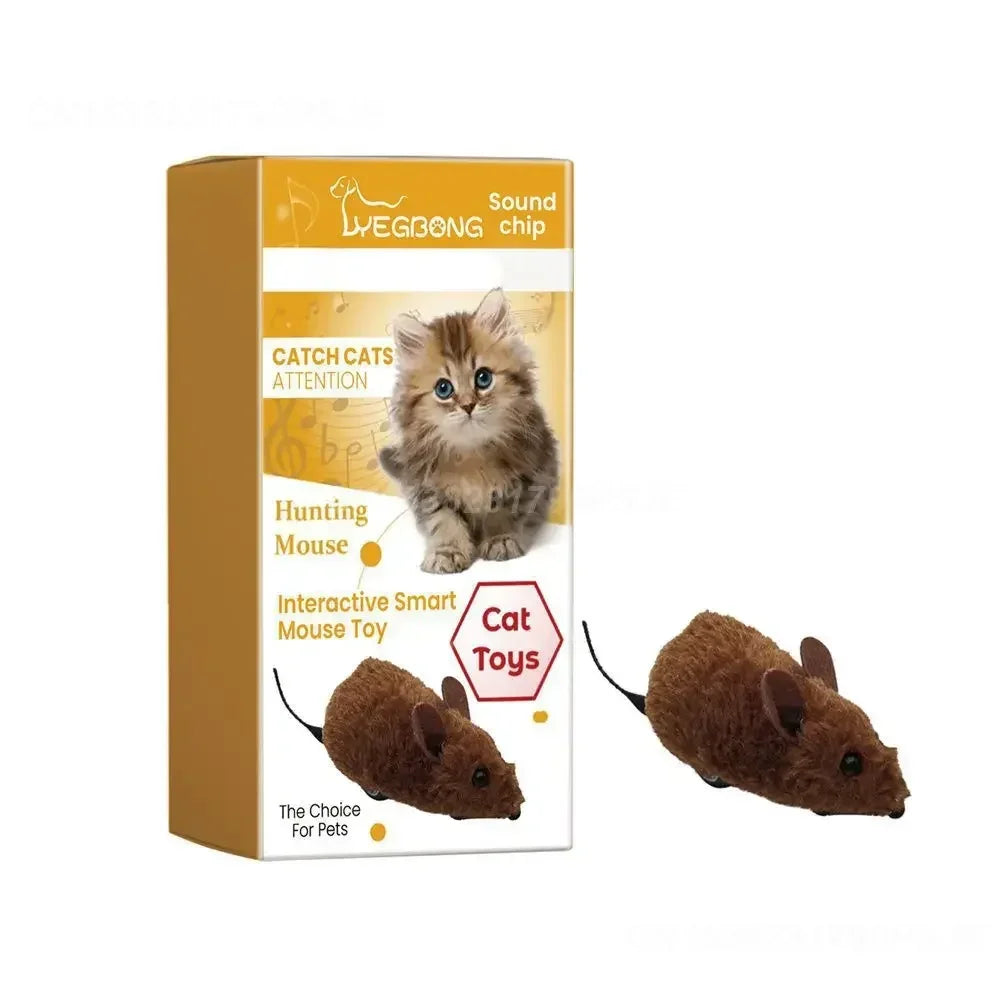 Interactive Plush Mouse Toy – Realistic Sound & Movement