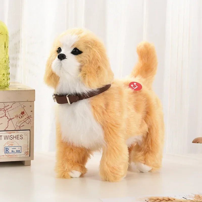 Simulation Electric Dog Toy – Voice Control Plush Robot Pet with Music & Walking Features