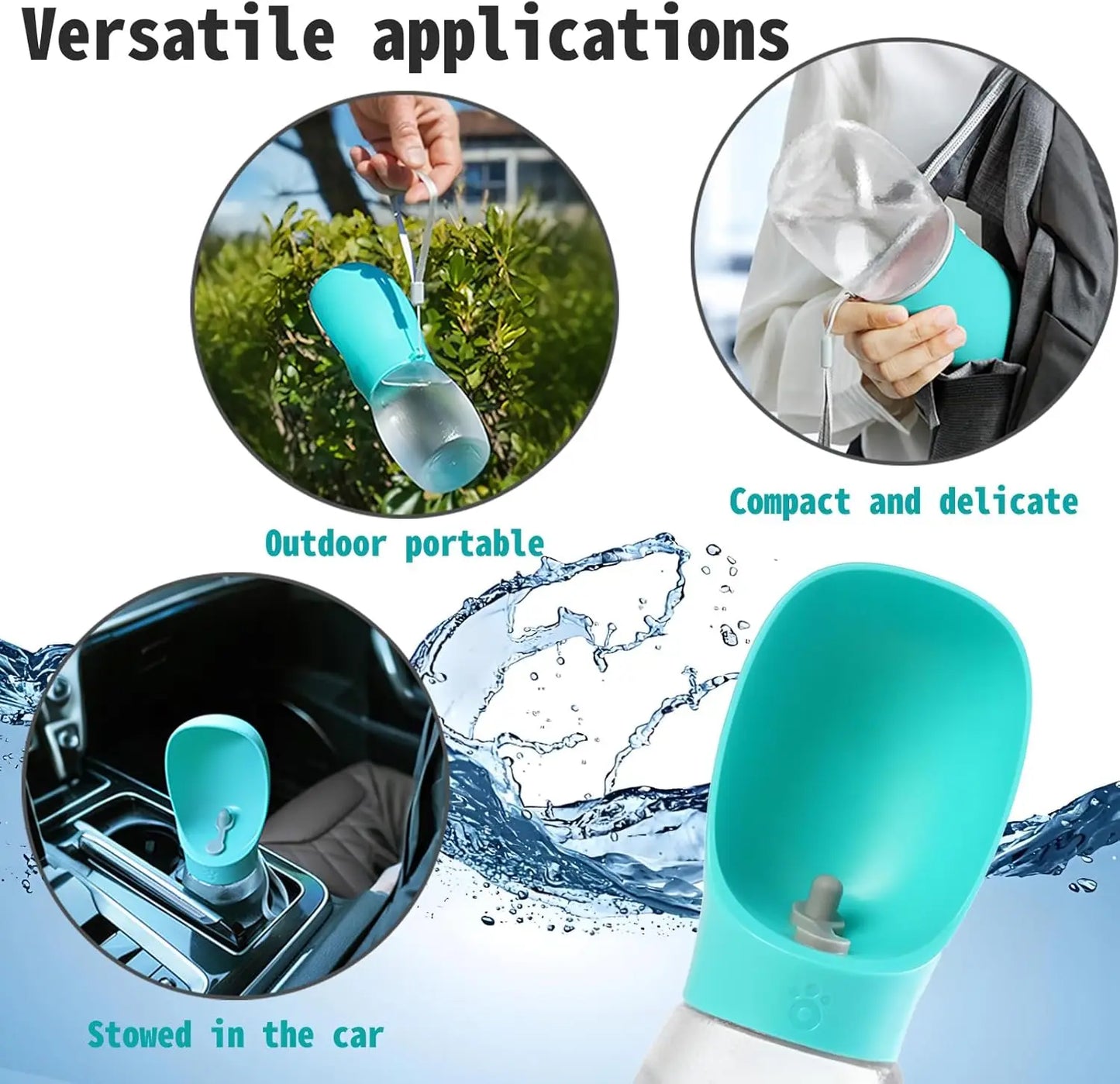 Portable Pet Water Cup – Outdoor Travel Bottle & Feeder for Dogs