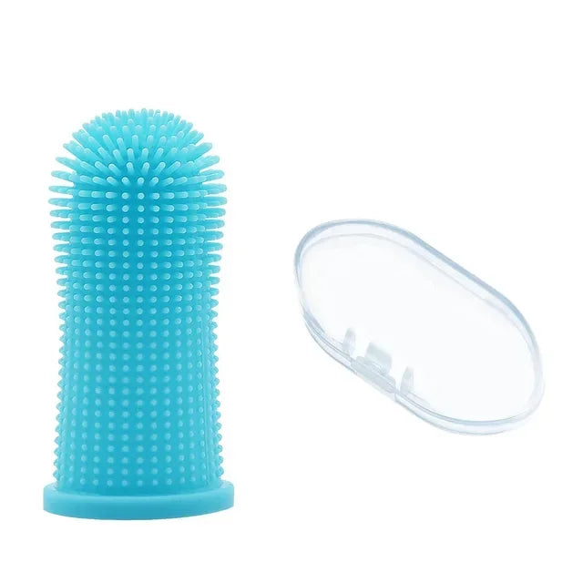 Pet Finger Toothbrush – Soft Silicone 360° Teeth Cleaning Brush for Dogs & Cats