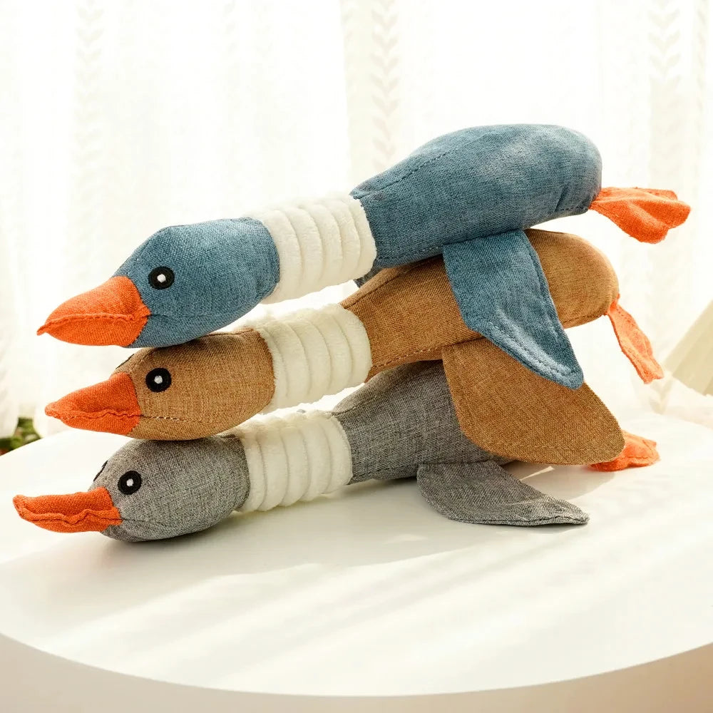 Plush Goose Sound Toy – Bite-Resistant Chew & Teeth Cleaning Toy for Dogs & Cats