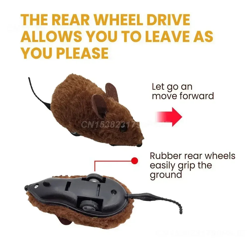 Interactive Plush Mouse Toy – Realistic Sound & Movement