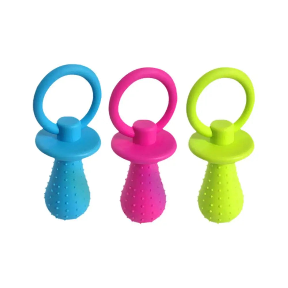 Pet Rubber Pacifier Chew Toy – Interactive Teething & Teeth Cleaning Toy for Dogs & Puppies
