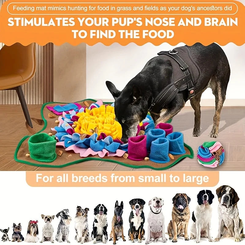 Pet Sniffing Training Mat – Interactive Slow Feeding Blanket for Dogs & Cats | Stress Relief & Educational Play