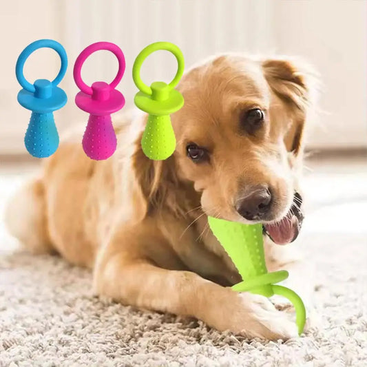 Rubber Bite-Resistant Chew Toy – Teeth Cleaning & Training Ball for Small Dogs & Puppies