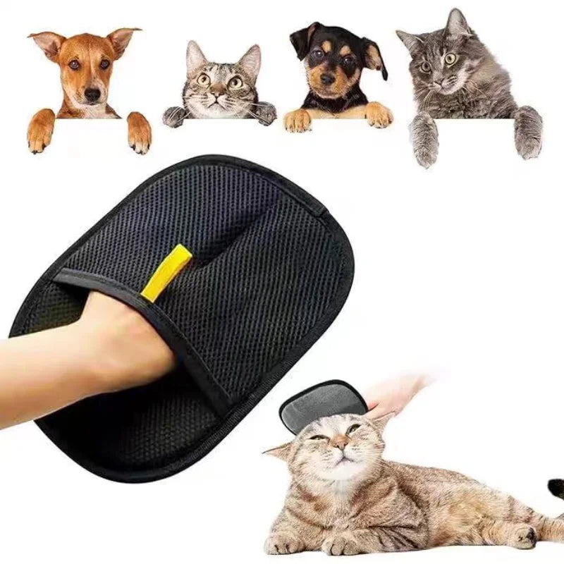 Pet Hair Cleaning Gloves – Double-Sided Multi-Functional Grooming & Shedding Tool